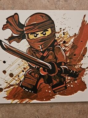 LEGO Ninjago Red Ninja Art Print - Kai Ninjago 3D Print Wall Art 6 X6 Inches